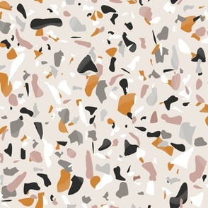 Earthy terrazzo w orange