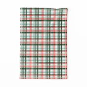 (small scale) Christmas watercolor plaid (mint) C18BS