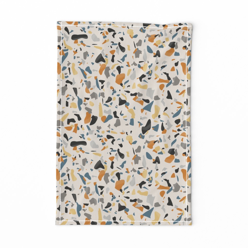 Orange and blue terrazzo