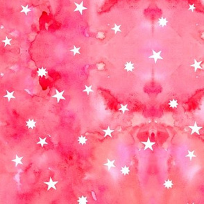 Star sky in pink watercolors