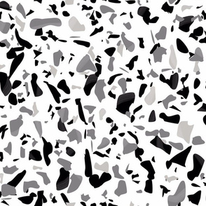 Grayscale terrazzo