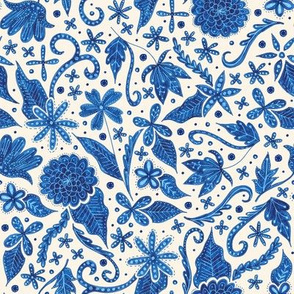 indigo floral 