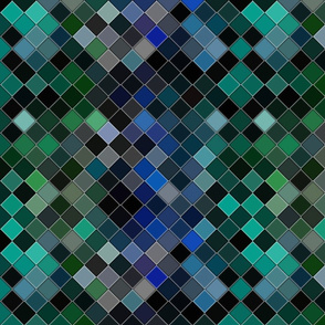 inclined diagonal ceramic tiles swimming pool multicolor blue sap green winter