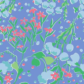 Midcentury Meadow in Periwinkle