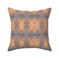 Lacy Orange Fractal with Blue Accents