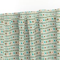 green and sand kilim -  extra small