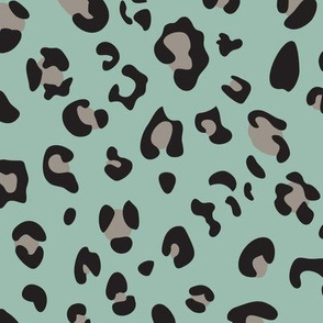 africa africa - leopard print - aqua black taupe