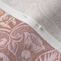 peachy pinks boho spring blossom chinoiserie with textural details 