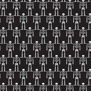Skeletons Halloween on Black