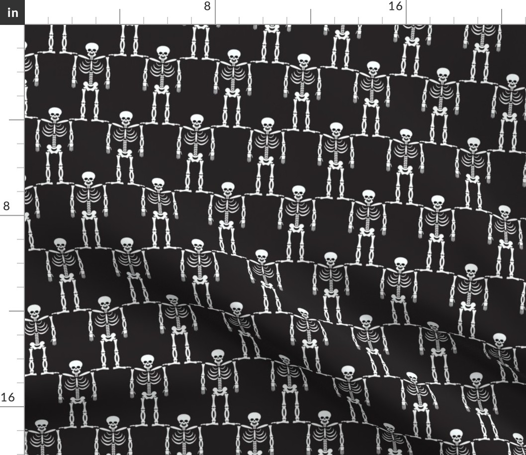 Skeletons Halloween on Black