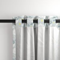 Medium - Baby Nursery Moon Clouds (pale Grey)