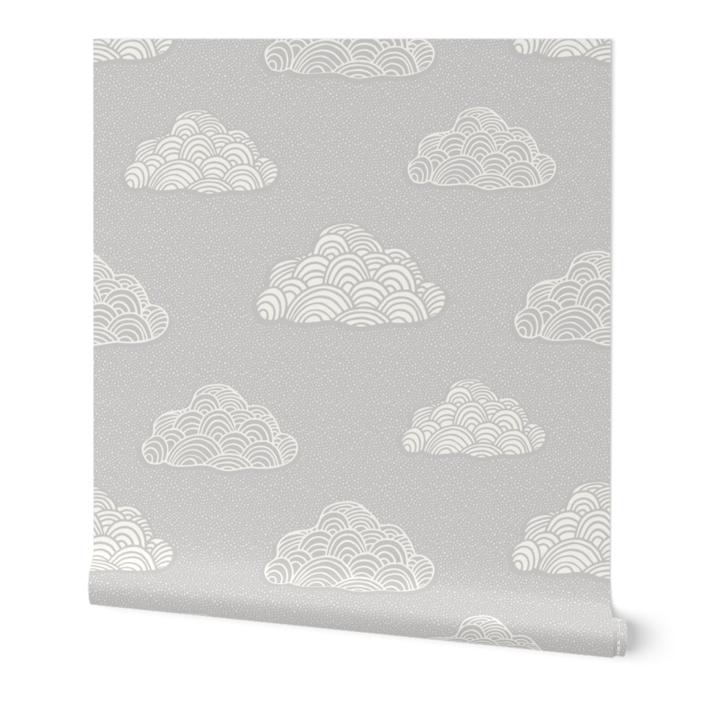 Cumulus Cloud - Soft Nursery Gray - Jumbo Scale