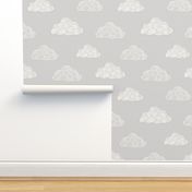 Cumulus Cloud - Soft Nursery Gray - Jumbo Scale