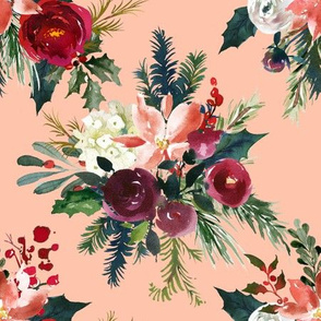 Classic Christmas Floral //Peachy