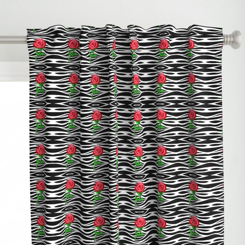 Zebra-Rose in Horizontal Rows