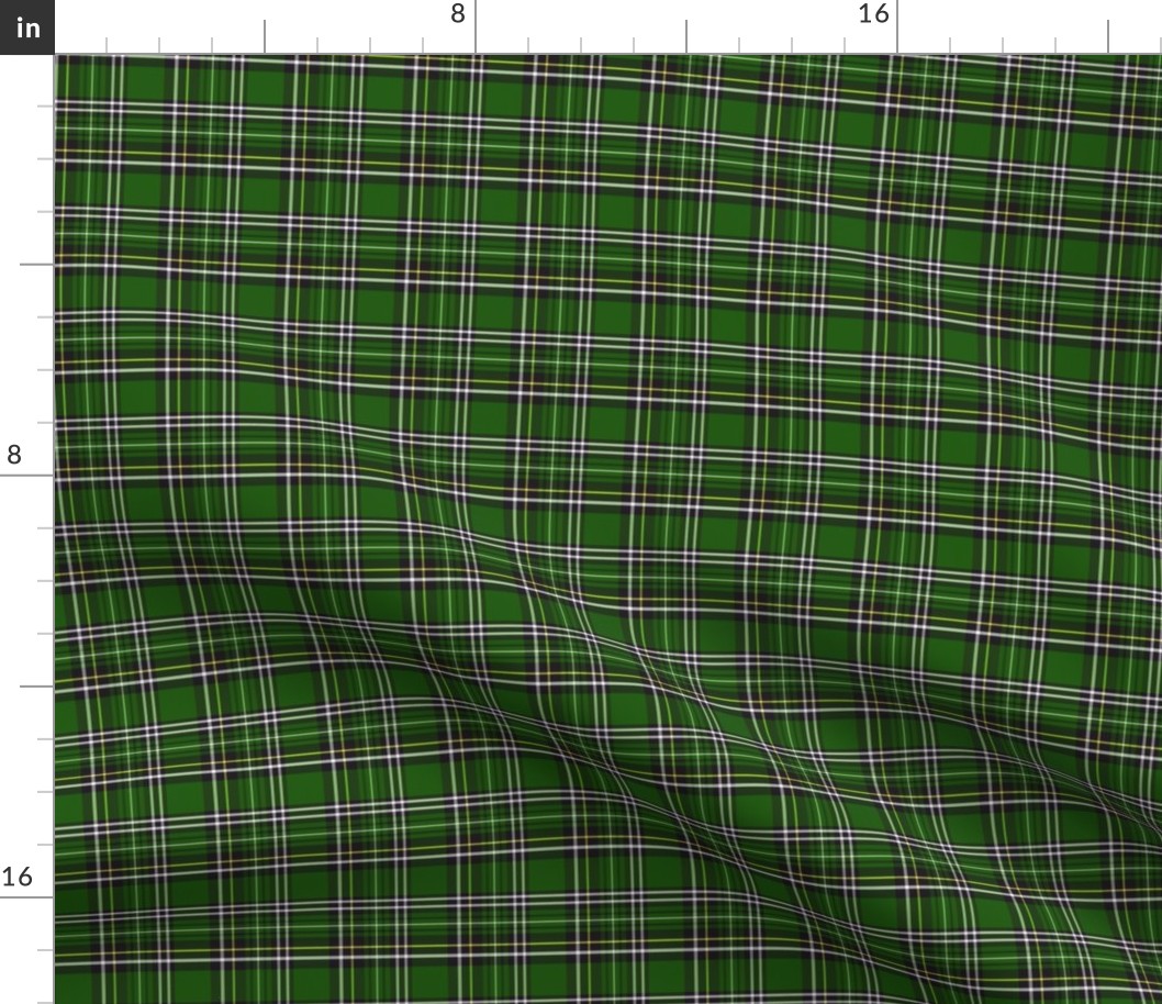 green and black tartan plaid 2x2