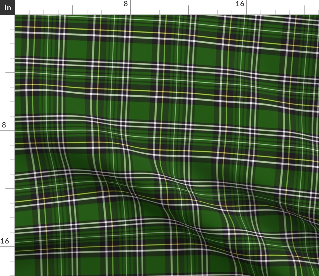green and black tartan plaid 4x4