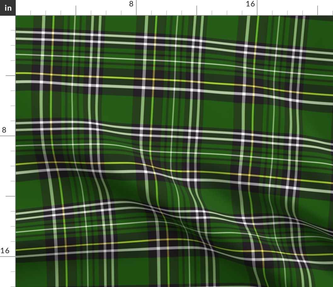 green and black tartan plaid 6x6