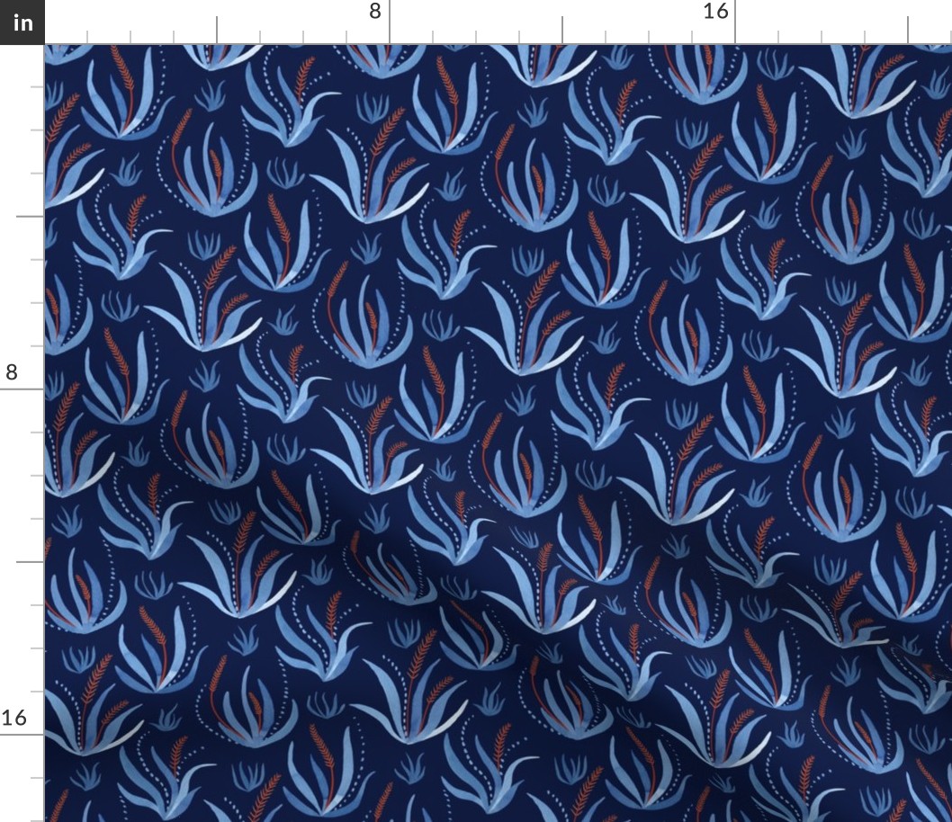 Underwater Seagrass / Dark Blue