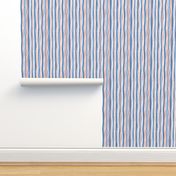 Blue and Red Vertical Watercolor Stripes