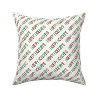 Christmas Happy Holidays Christmas Red Green Diagonal Cute Holiday Design