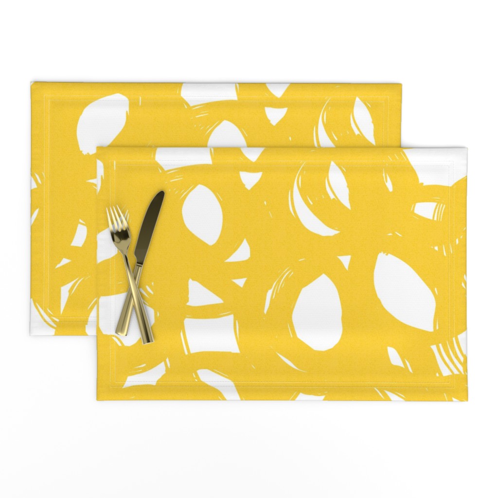 Yellow scribble-abstract-neutral