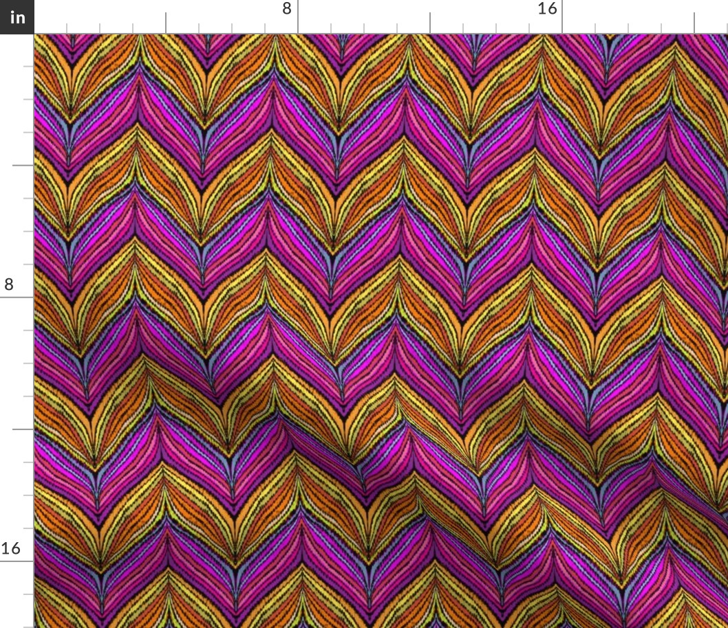 vivid feathered chevron