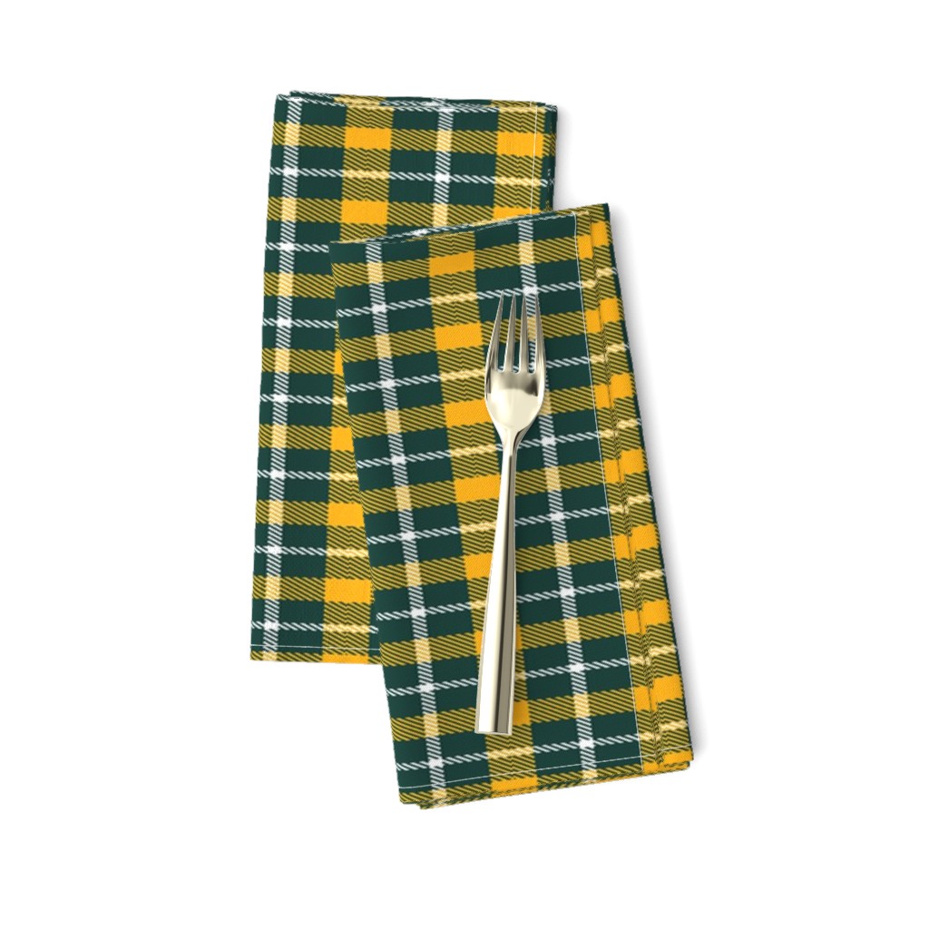 Plaid in Yellow Green and White