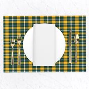 Plaid in Yellow Green and White