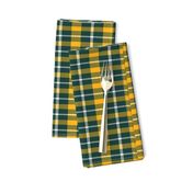 Plaid in Yellow Green and White