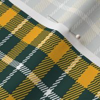 Plaid in Yellow Green and White