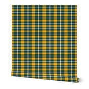 Plaid in Yellow Green and White