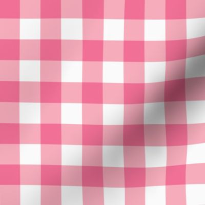 small gingham pink