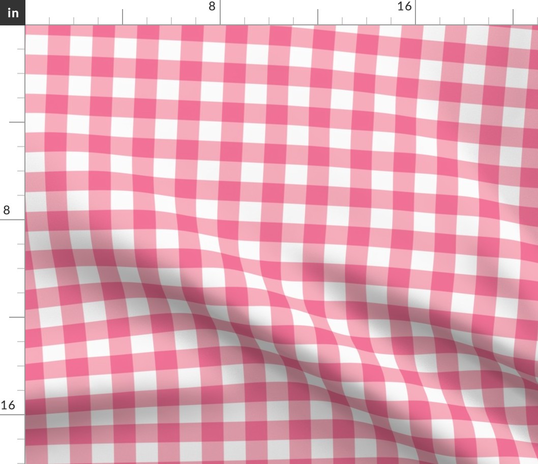 small gingham pink