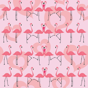Kissing Flamingos