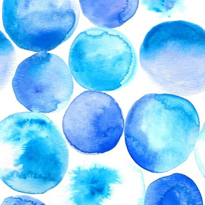 Blue bubbles - watercolor