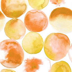 Autumn bubbles - watercolor circles 