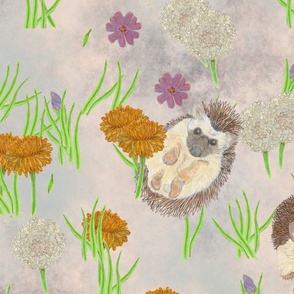 Happy Hedgehogs Wallpaper-Sized Edit