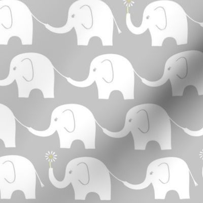 Elephant Parade on Grey