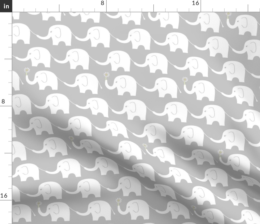 Elephant Parade on Grey