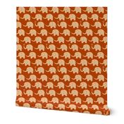 Elephant Parade in Burnt Orange