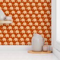 Elephant Parade in Burnt Orange