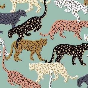 africa africa - leopards -  aqua - mini