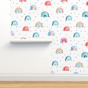 Rainbow baby dreams || watercolor pattern for nursery