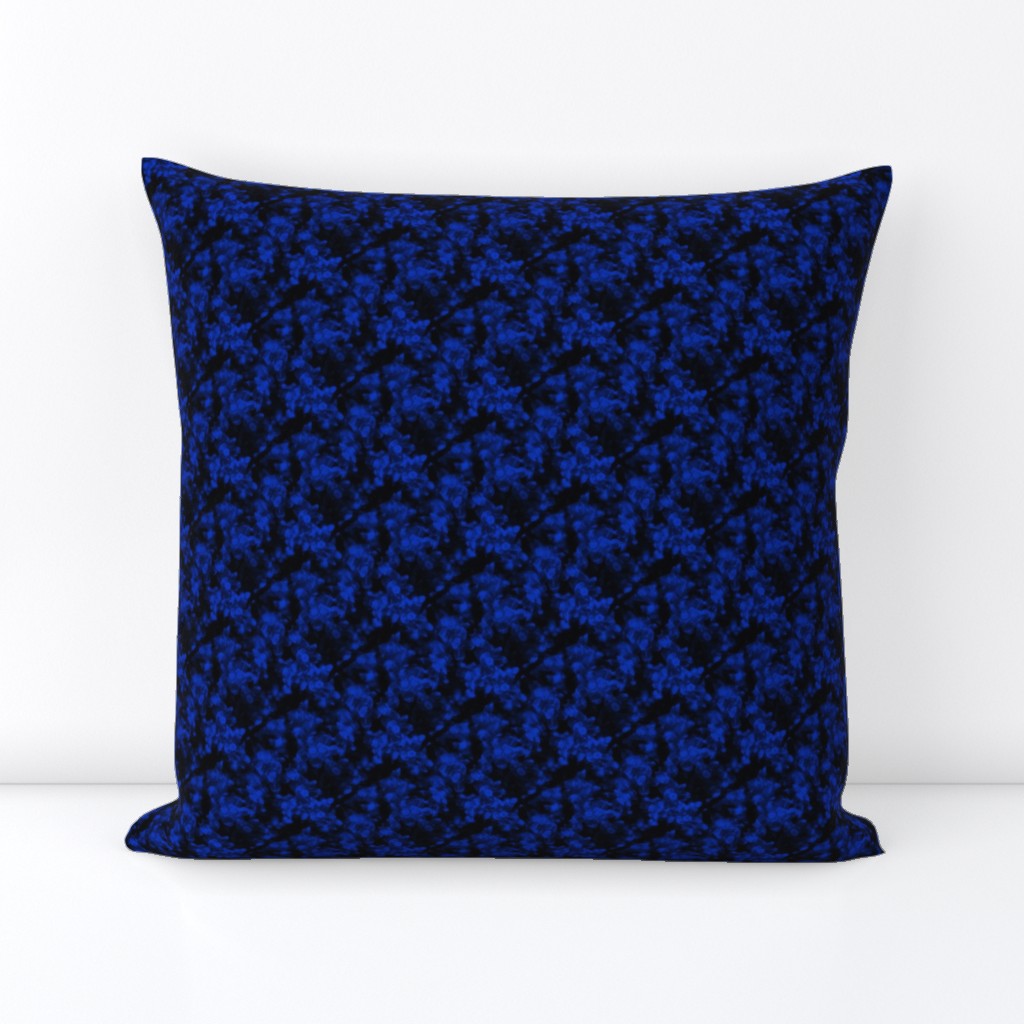 Flower Spark Fireworks in Cobalt | Floral Kaleidoscope Photo Print