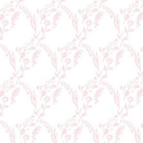 10" Sweet autumn pink vintage woodland floral fabric, english pink country, pink and white fabric