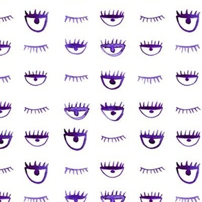 Purple winking eyes pattern