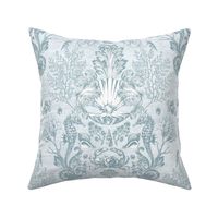 Oceania Damask - aqua blue