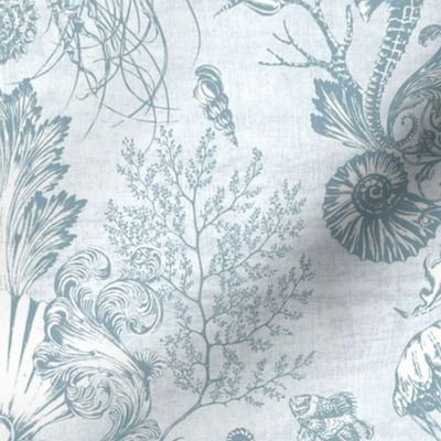 Oceania Damask - aqua blue