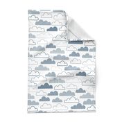 Fluffy Cloud Daydreams - Navy